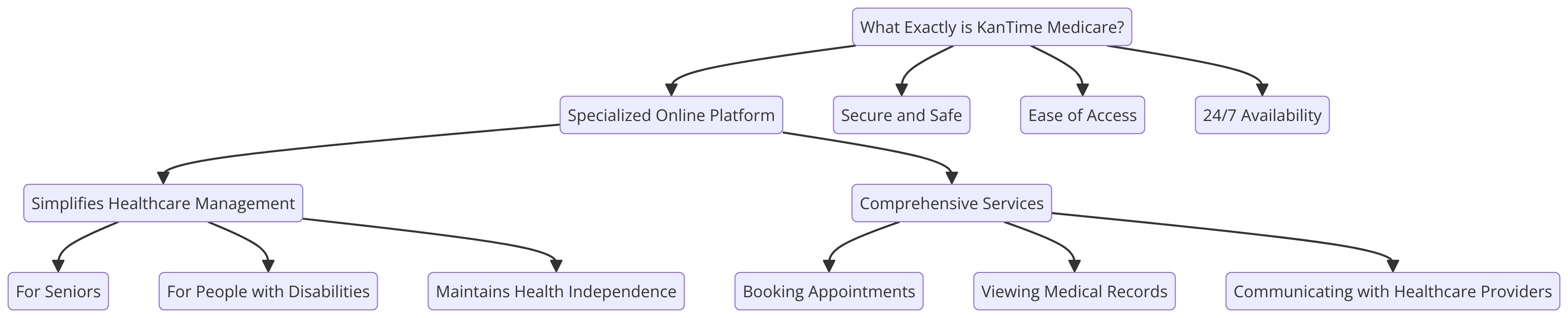 "What Exactly is KanTime Medicare?" using a flowchart. Getting syntax documentation for flowchart.