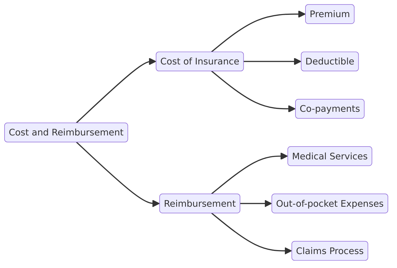  visual diagram of Cost and Reimbursement