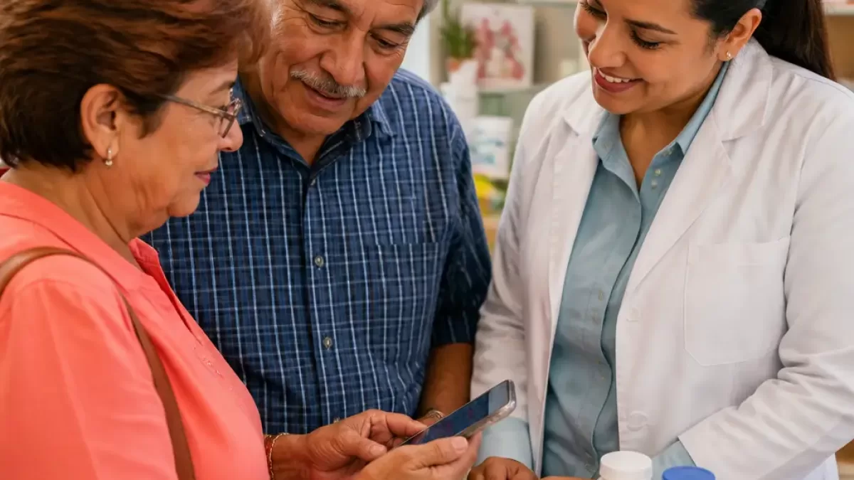 Home222 26 senior woman using smartphone for Medicare help in New Jersey and New York